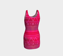 Load image into Gallery viewer, Pink Inuit Tattoo Body Con Dress: Made to order