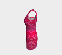 Load image into Gallery viewer, Pink Inuit Tattoo Body Con Dress: Made to order