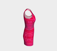 Load image into Gallery viewer, Pink Inuit Tattoo Body Con Dress: Made to order