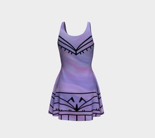 Load image into Gallery viewer, Purple Inuit Tattoo Flared Dress: Made to Order