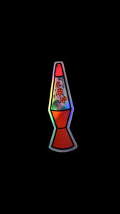 Small holographic lava lamp sticker