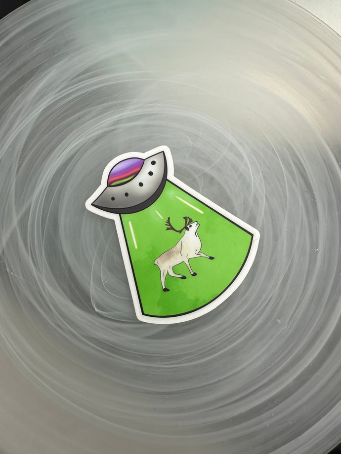 UFO Caribou Sticker Large