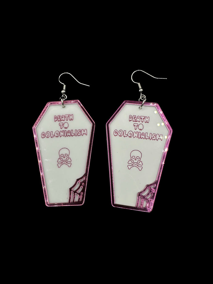 Updated Death to colonialism earrings