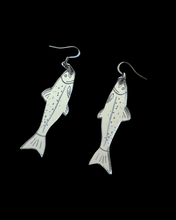 Load image into Gallery viewer, Mini fish silver earrings
