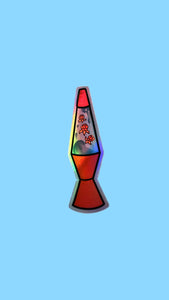 Small holographic lava lamp sticker