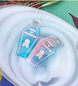 Death to colonialism earrings