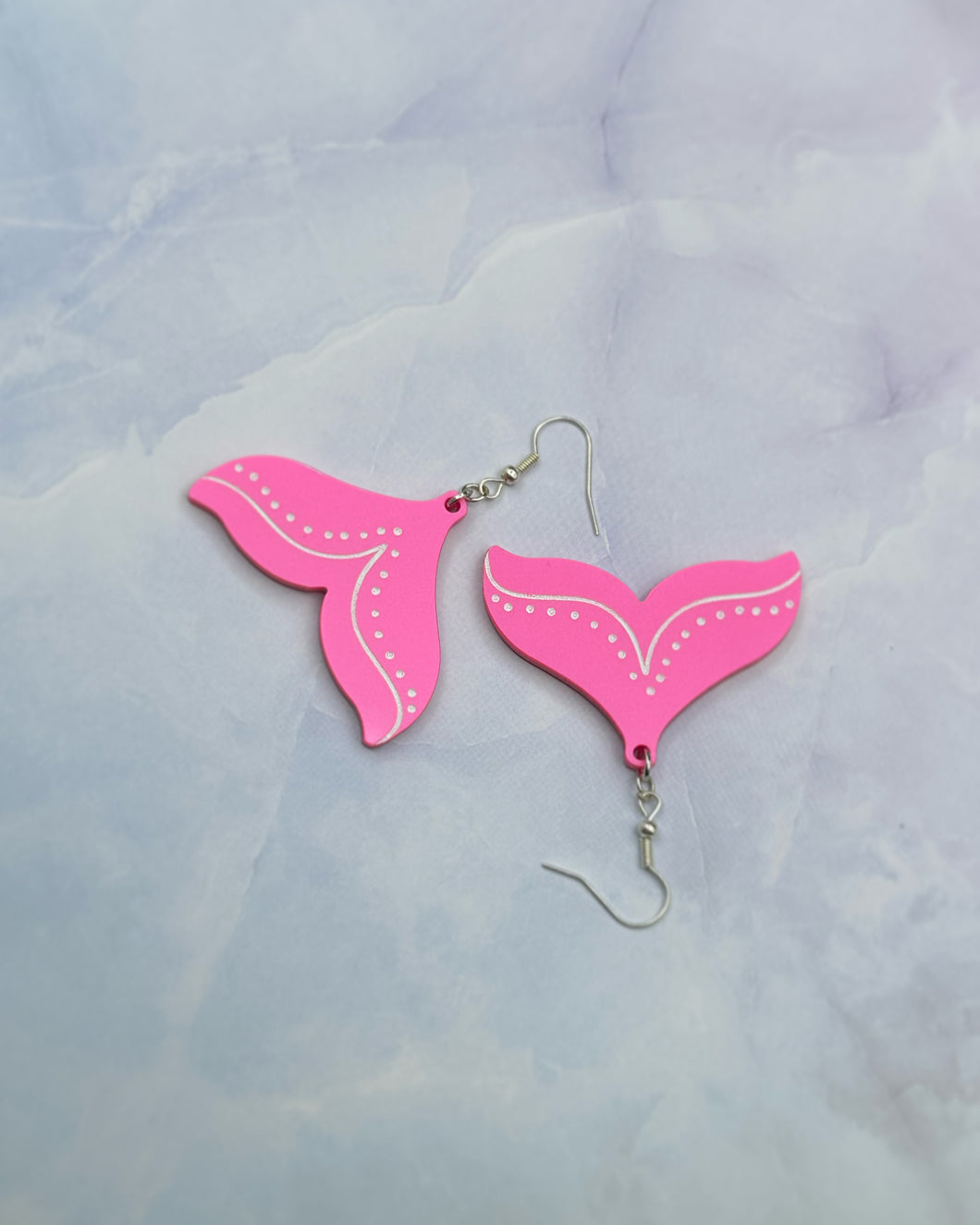Whale tail Earrings pink Barbie inspired