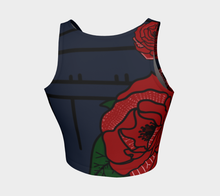 Load image into Gallery viewer, Navy Rose Inuit Tattoo Crop Top: Made to order
