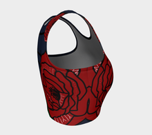 Load image into Gallery viewer, Navy Rose Inuit Tattoo Crop Top: Made to order
