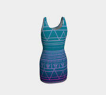 Load image into Gallery viewer, Blue Inuit Tattoo Body Con Dress: Made to Order
