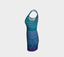 Load image into Gallery viewer, Blue Inuit Tattoo Body Con Dress: Made to Order
