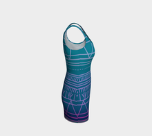 Load image into Gallery viewer, Blue Inuit Tattoo Body Con Dress: Made to Order
