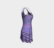 Load image into Gallery viewer, Purple Inuit Tattoo Flared Dress: Made to Order
