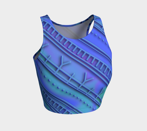 Tunniit Crop Top Purple and Blue